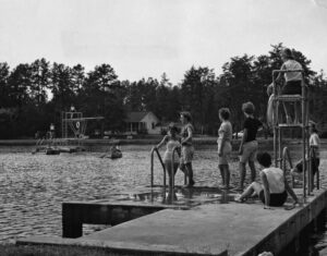 Students at Piney Lake, 1956