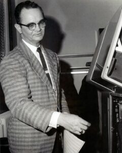 Dr. Roscoe Allen in the Administrative Computer Center