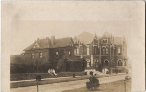 The Infirmary (left) and the Students' Building (right), 1910
