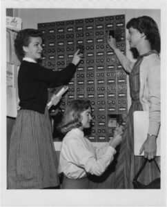 Campus post office boxes, 1959
