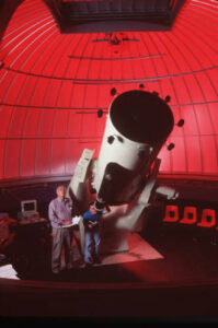 Telescope inside the Three College Observatory, 2000
